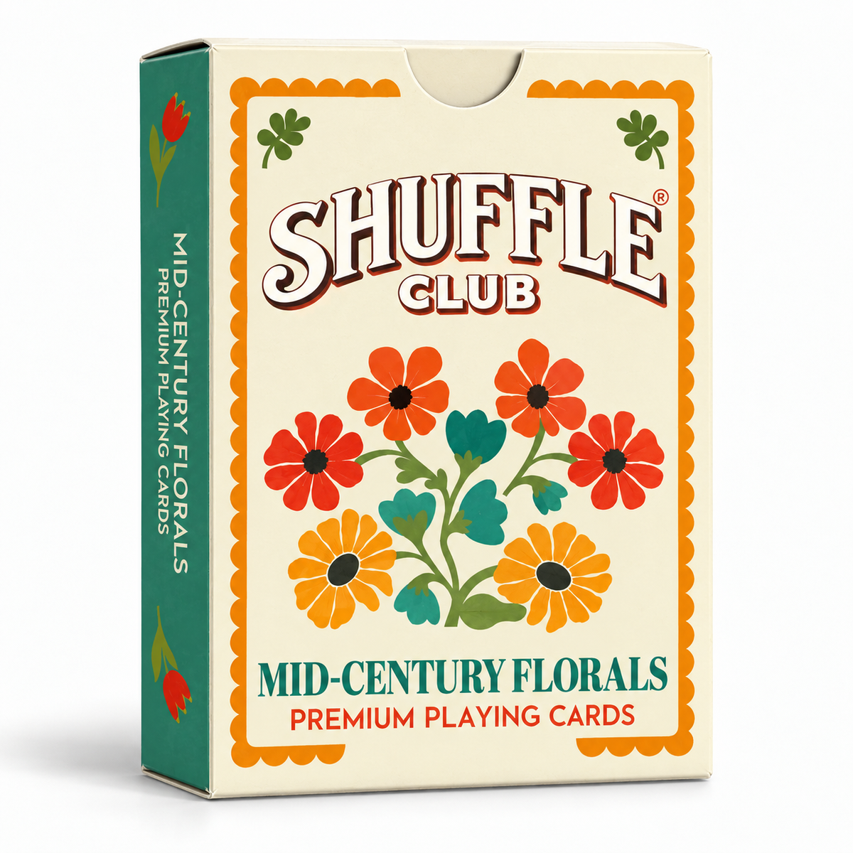 Mid-Century Florals Playing Cards – box front