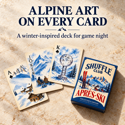 The Apres-Ski Premium Playing Cards – Collector’s Edition Ski-Inspired Card Deck – Stylish Playing Cards for Game Nights, Rummy, Crazy Eights & Everyday Play (Pack of 1)