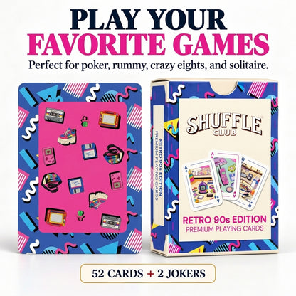 Retro 90s Playing Cards – Premium Poker Deck