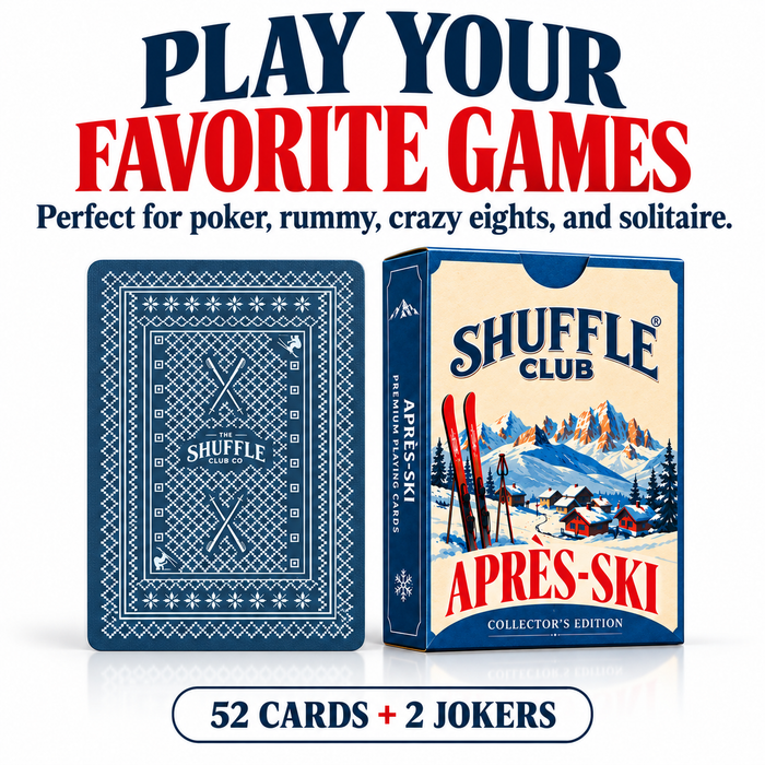 The Apres-Ski Premium Playing Cards – Collector’s Edition Ski-Inspired Card Deck – Stylish Playing Cards for Game Nights, Rummy, Crazy Eights & Everyday Play (Pack of 1)