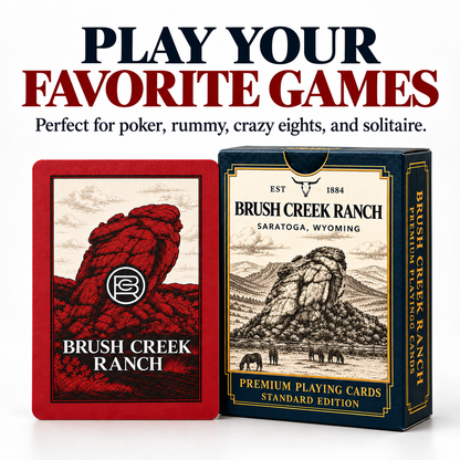 Brush Creek Ranch Playing Cards | Western Playing Card Deck | Wyoming Ranch Gift | Cowboy Card Deck | Premium Standard Edition Cards