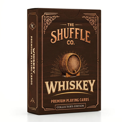 Shuffle Club Bourbon Playing Cards whiskey-themed deck box and cards