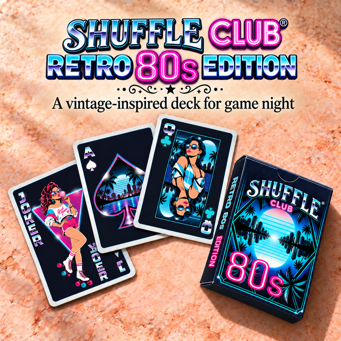 Retro 80s Edition Playing Cards – Neon-Inspired Poker Deck for Game Nights & Gifts