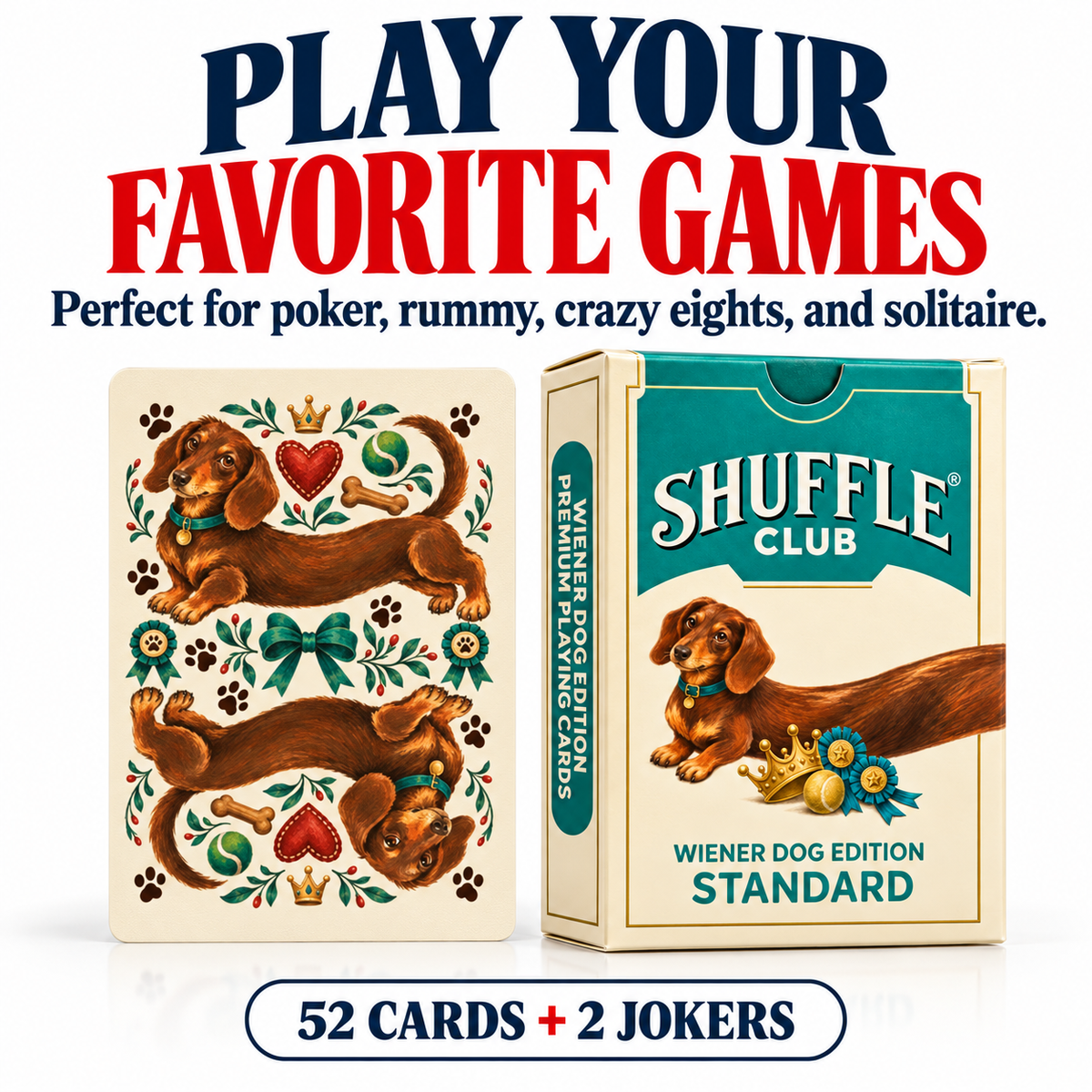Wiener Dog Edition Premium Playing Cards