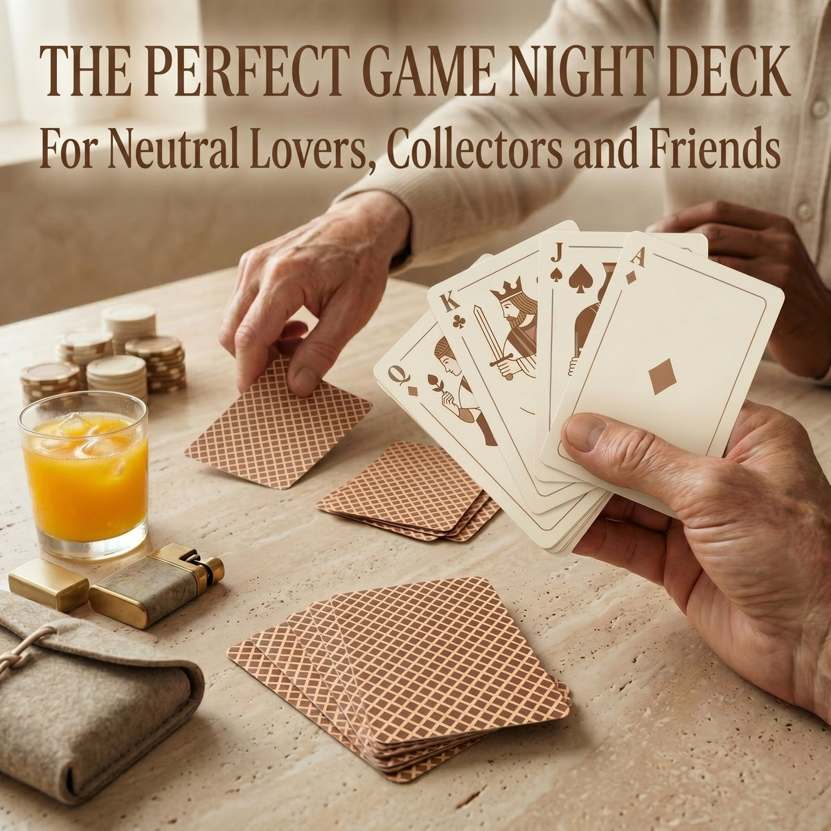Shuffle Club Jumbo Neutral large print easy-read playing cards view 3