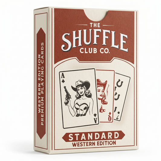 Shuffle Club Western Edition Playing Cards deck box and cards