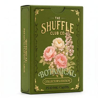 Shuffle Club Botanical Playing Cards floral deck box and cards